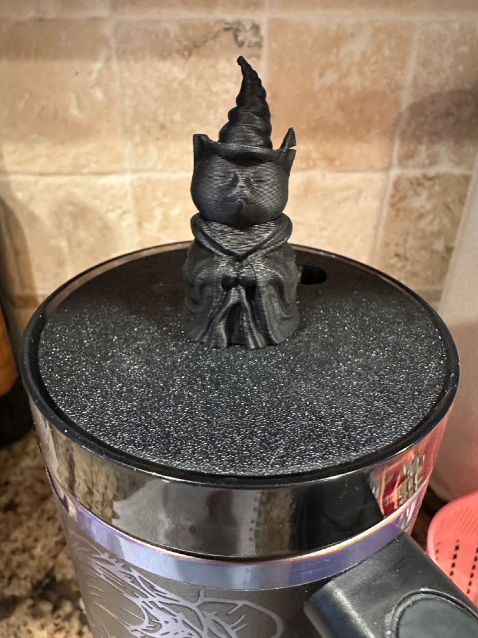 Tumbler Topper: Black Cat