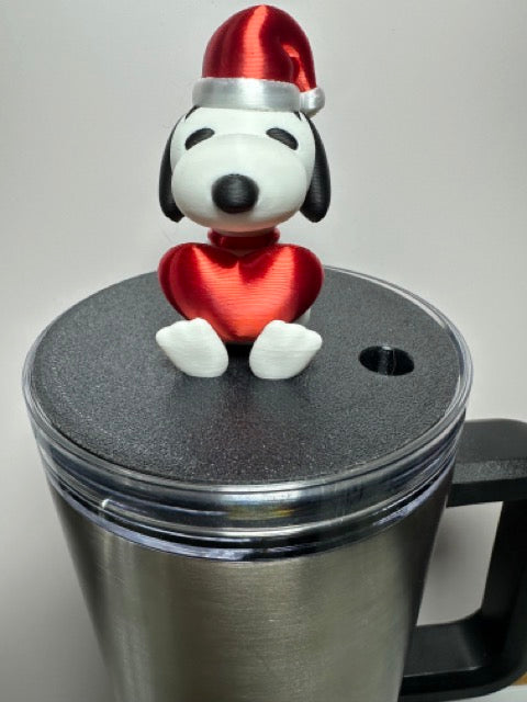 Tumbler Toppers: Christmas Snoopy