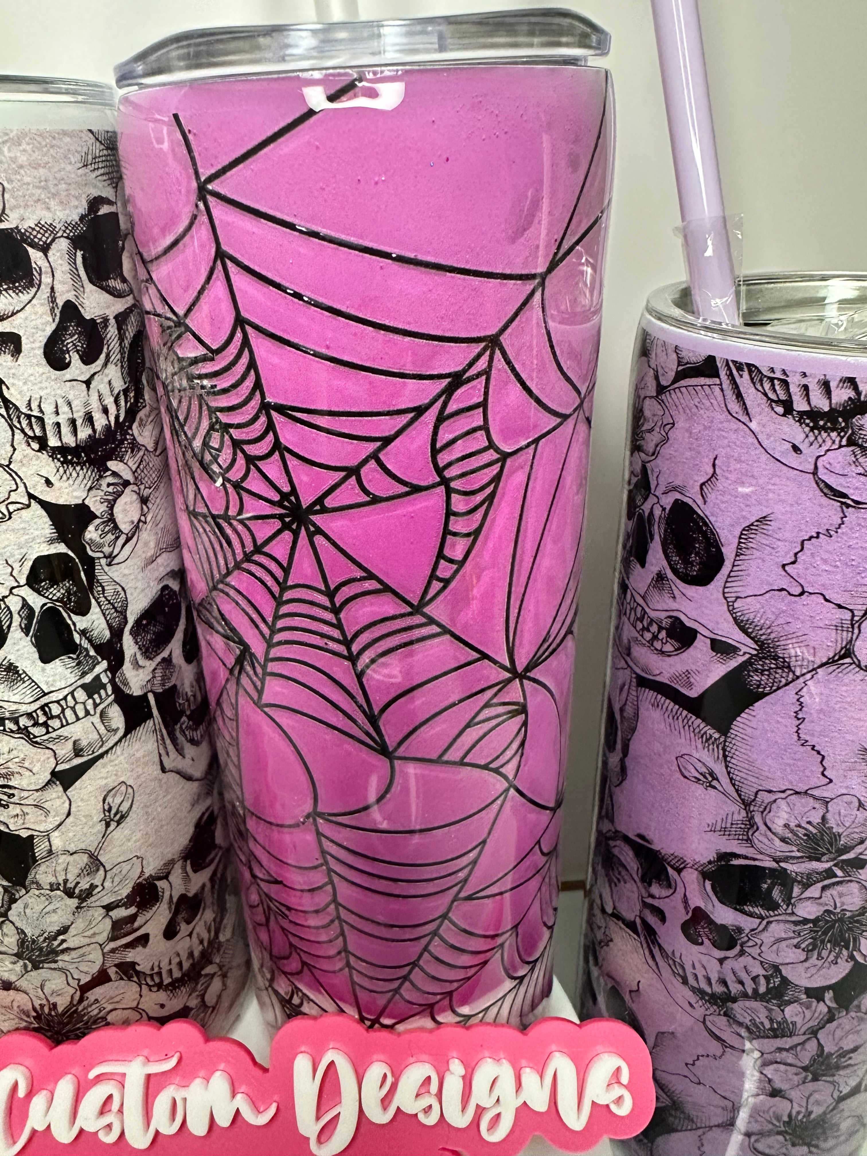 20 oz Summerween Halloween Spider Skull Tumblers