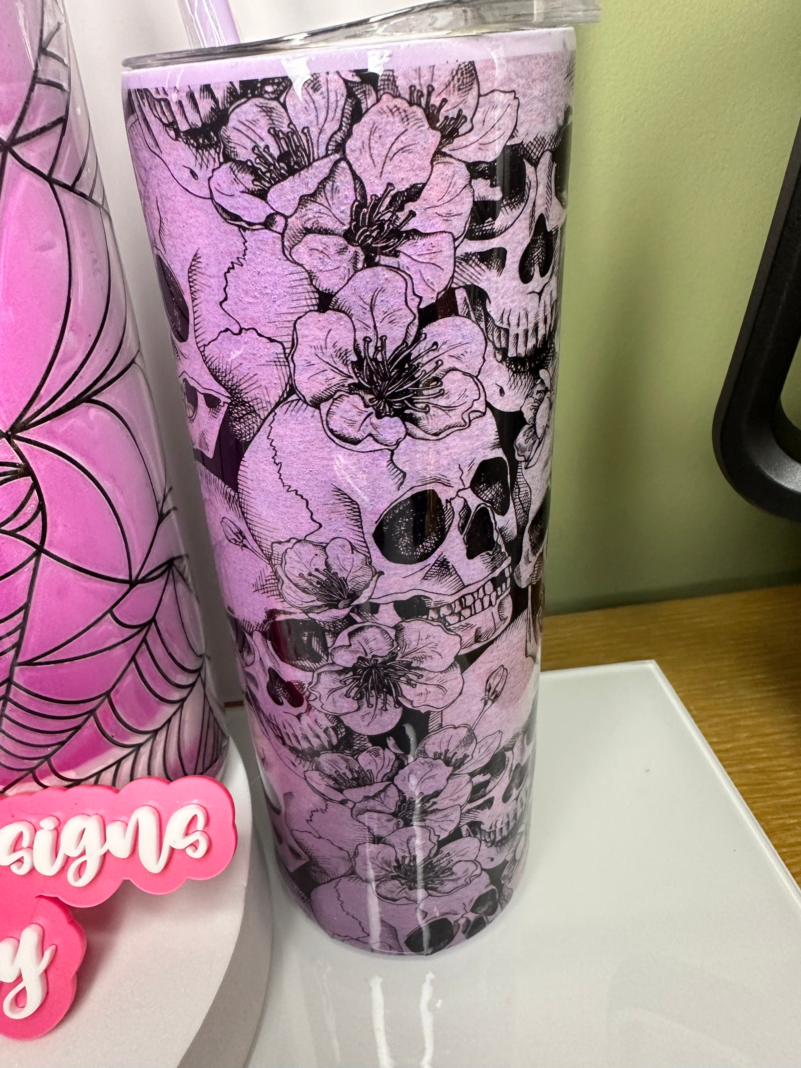 20 oz Summerween Halloween Spider Skull Tumblers