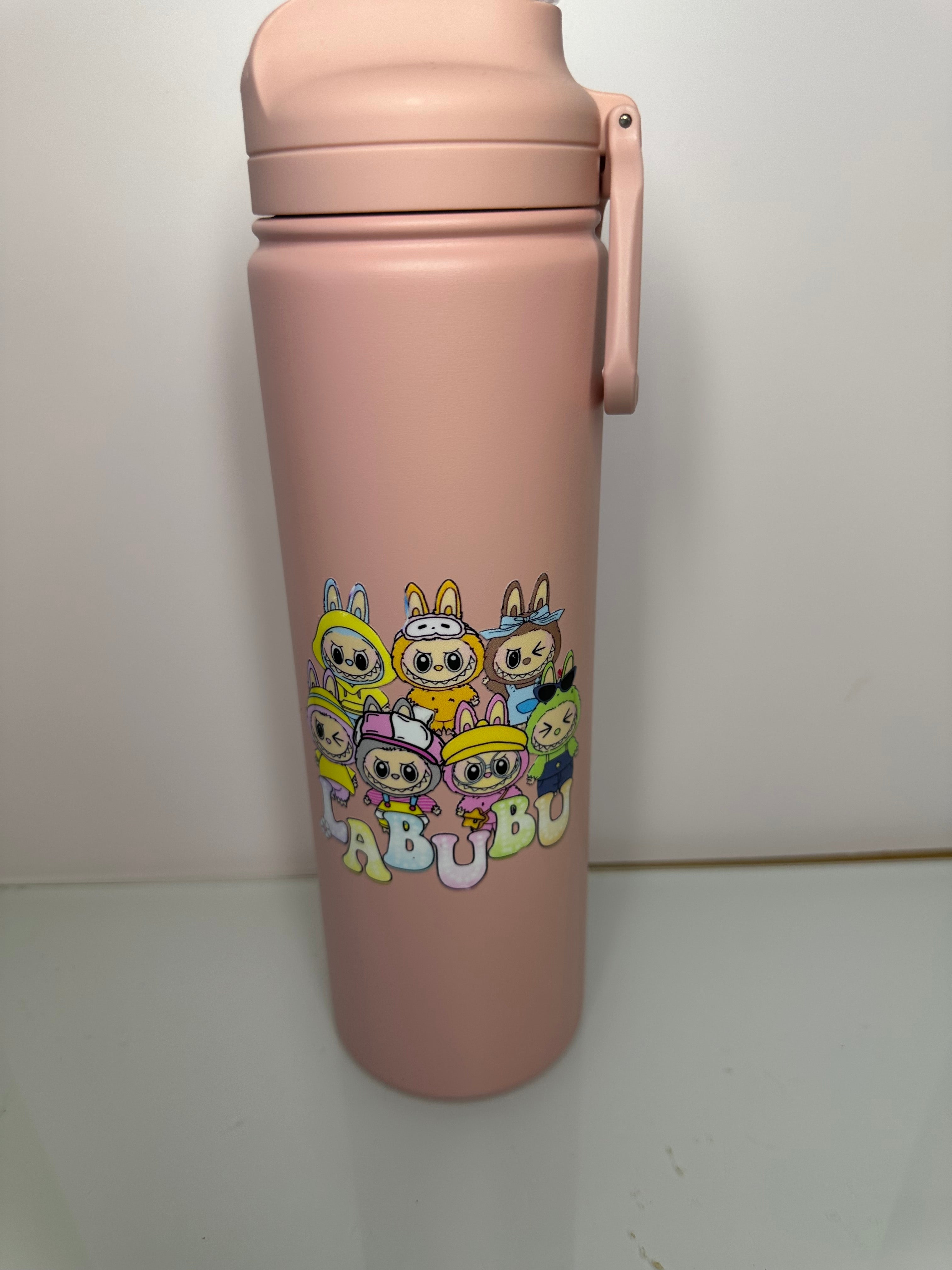 32 oz Labubu Pink Water Bottle
