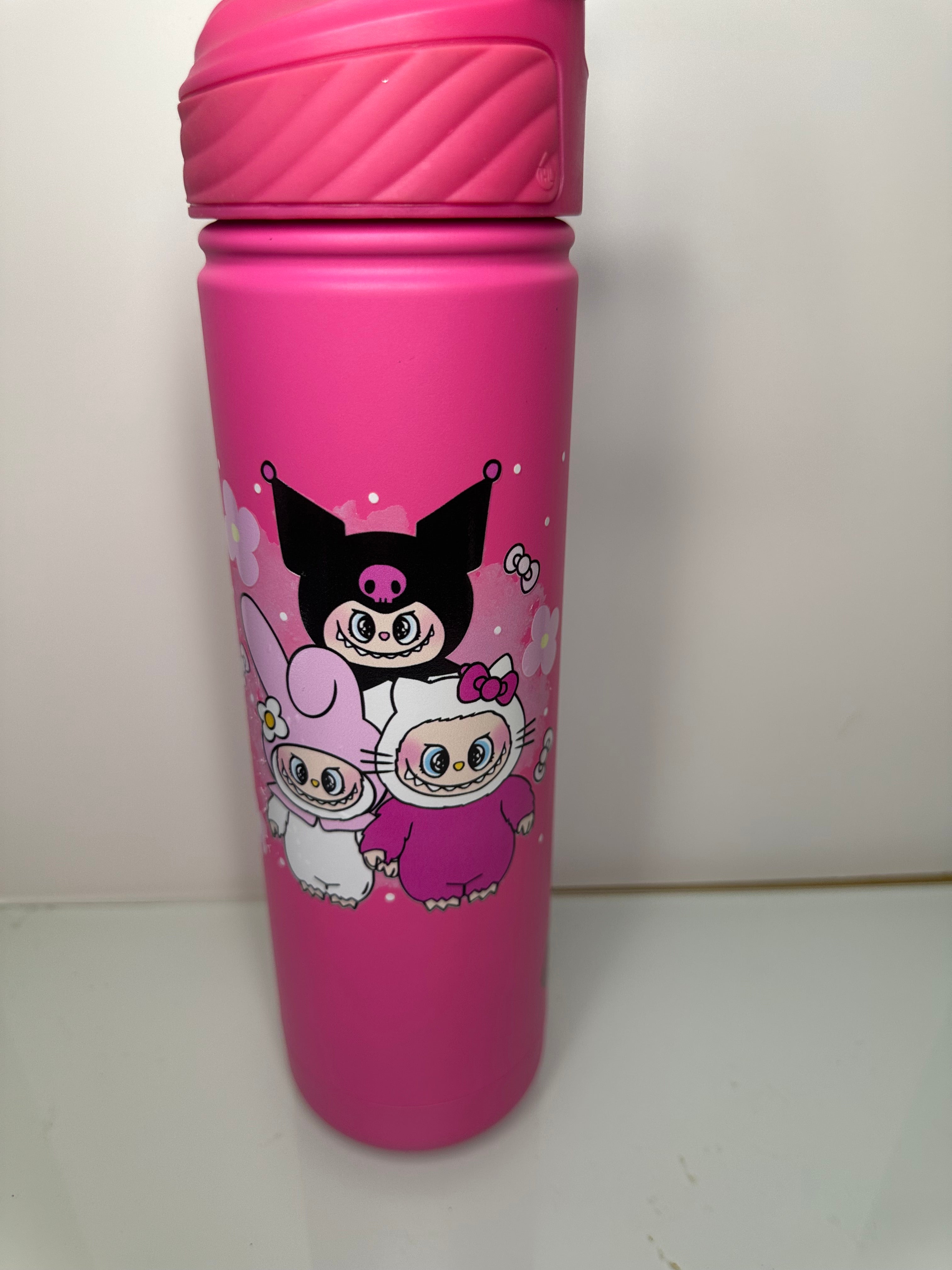 32 oz Labubu with HK Pink Water Bottle Back to School