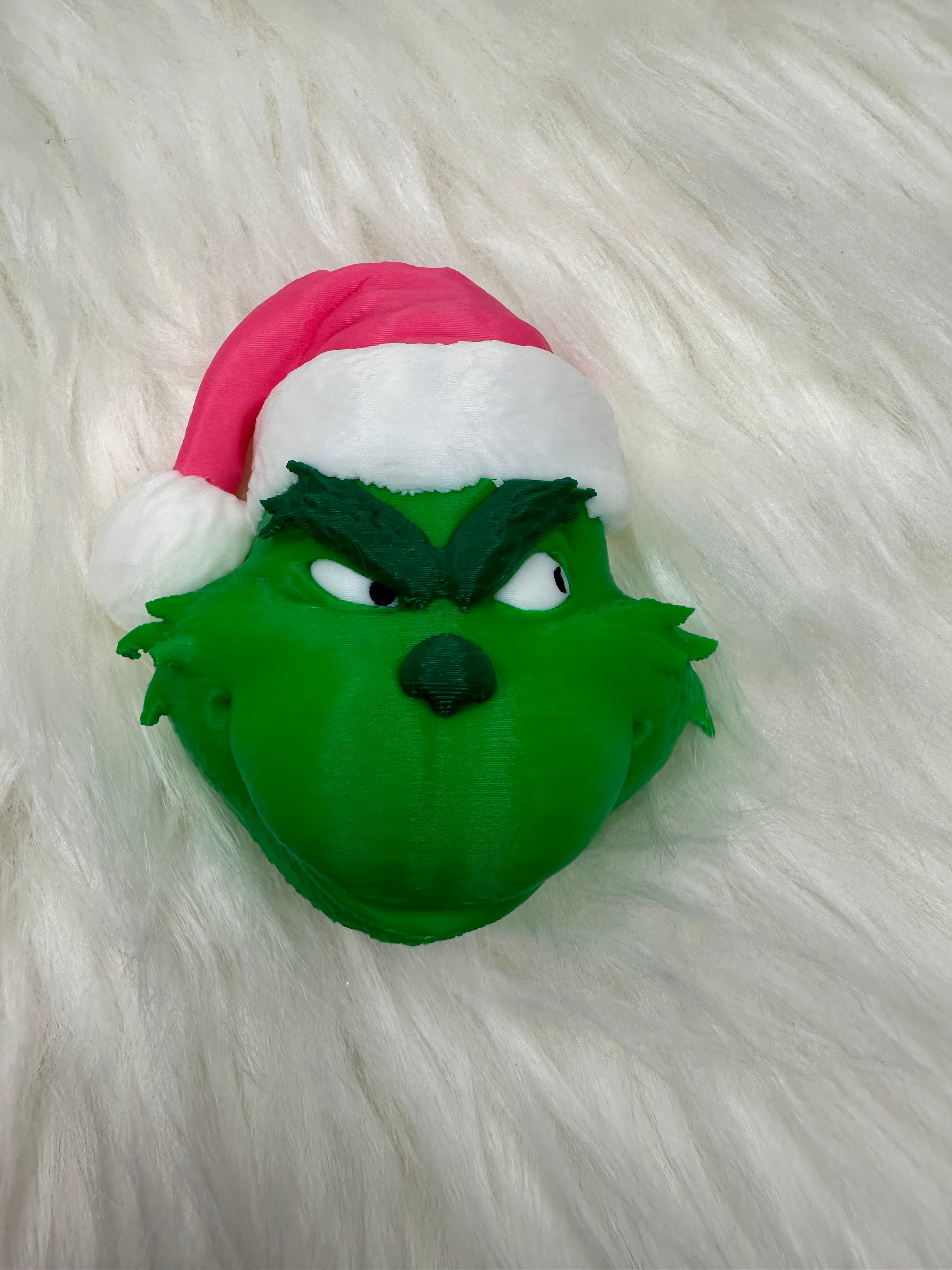 Tumbler Garnish: Green Christmas Guy Pink or Red Hat