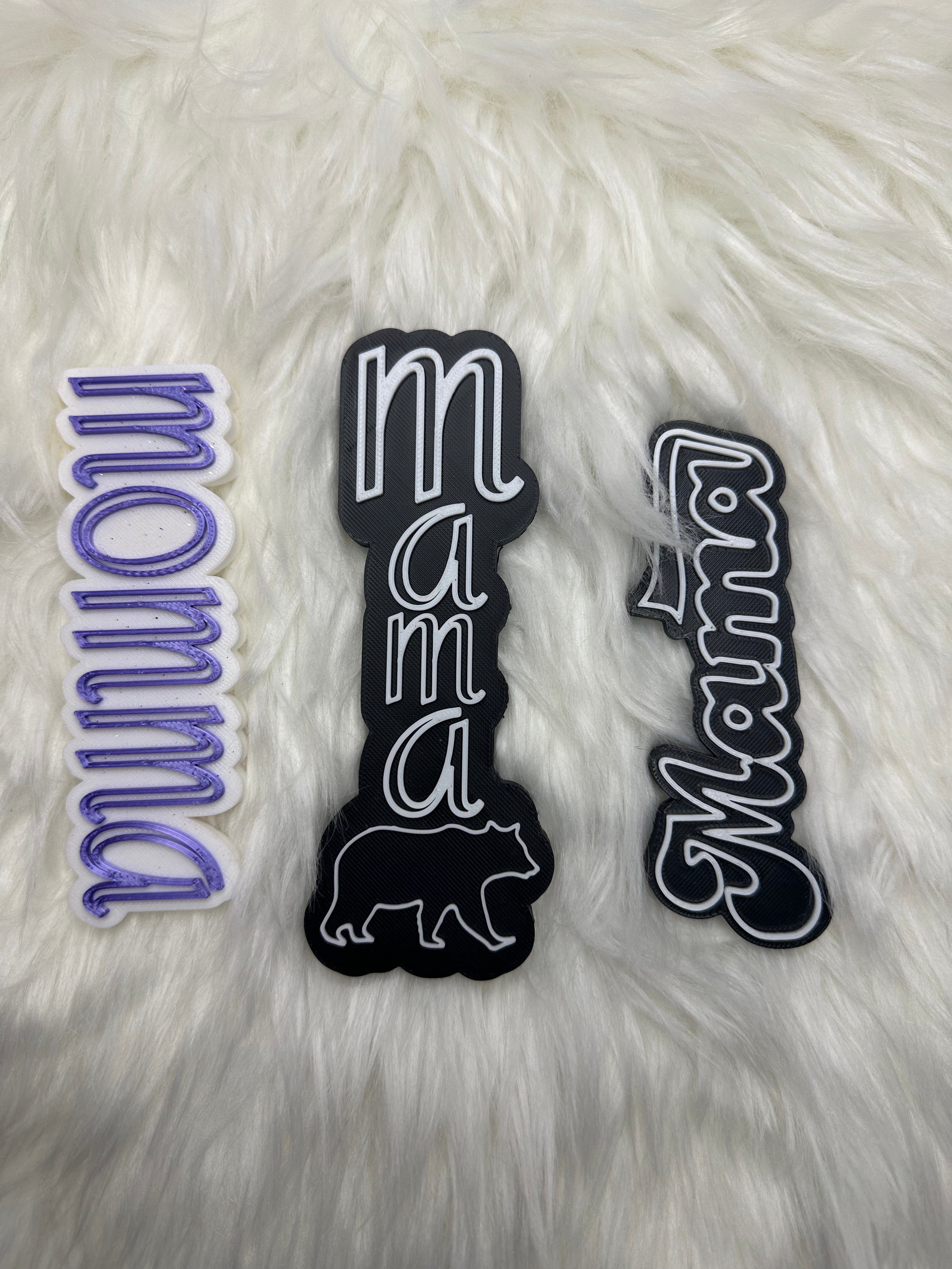 Tumbler Garnish: Momma or Mama on your tumbler