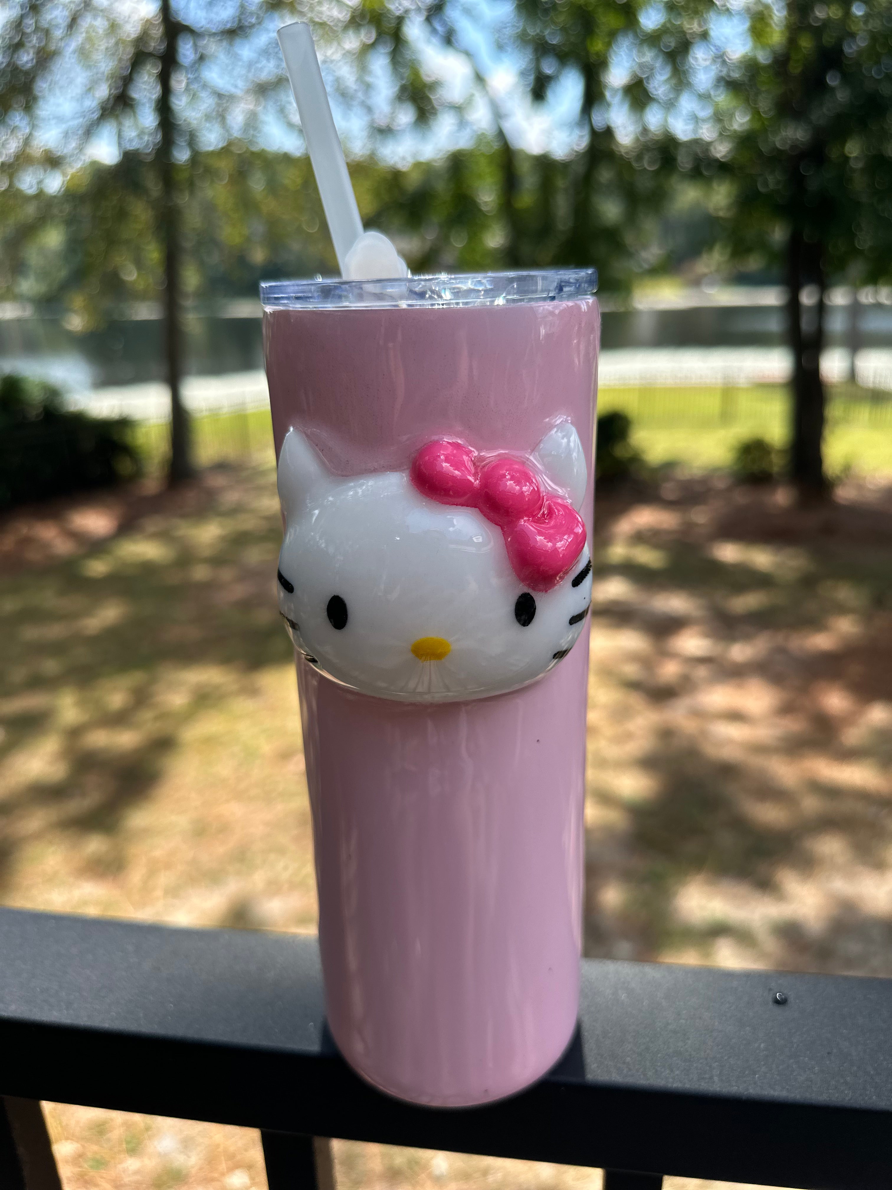 Tumbler Garnish: HK white or brown with pink bow