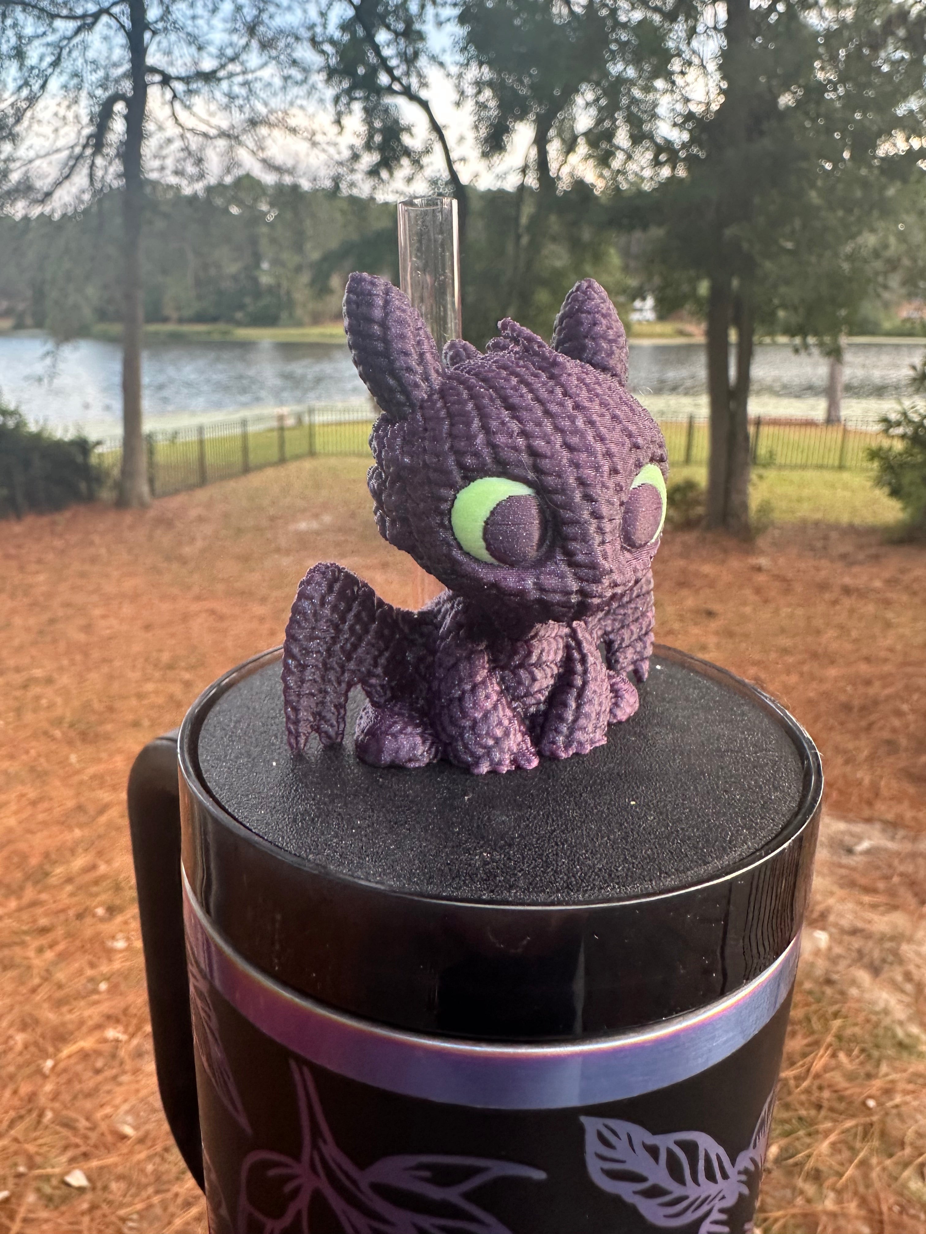 Tumbler Toppers: Crochet Dragon