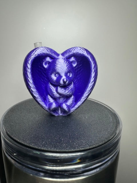 Tumbler Toppers: Bear in Heart