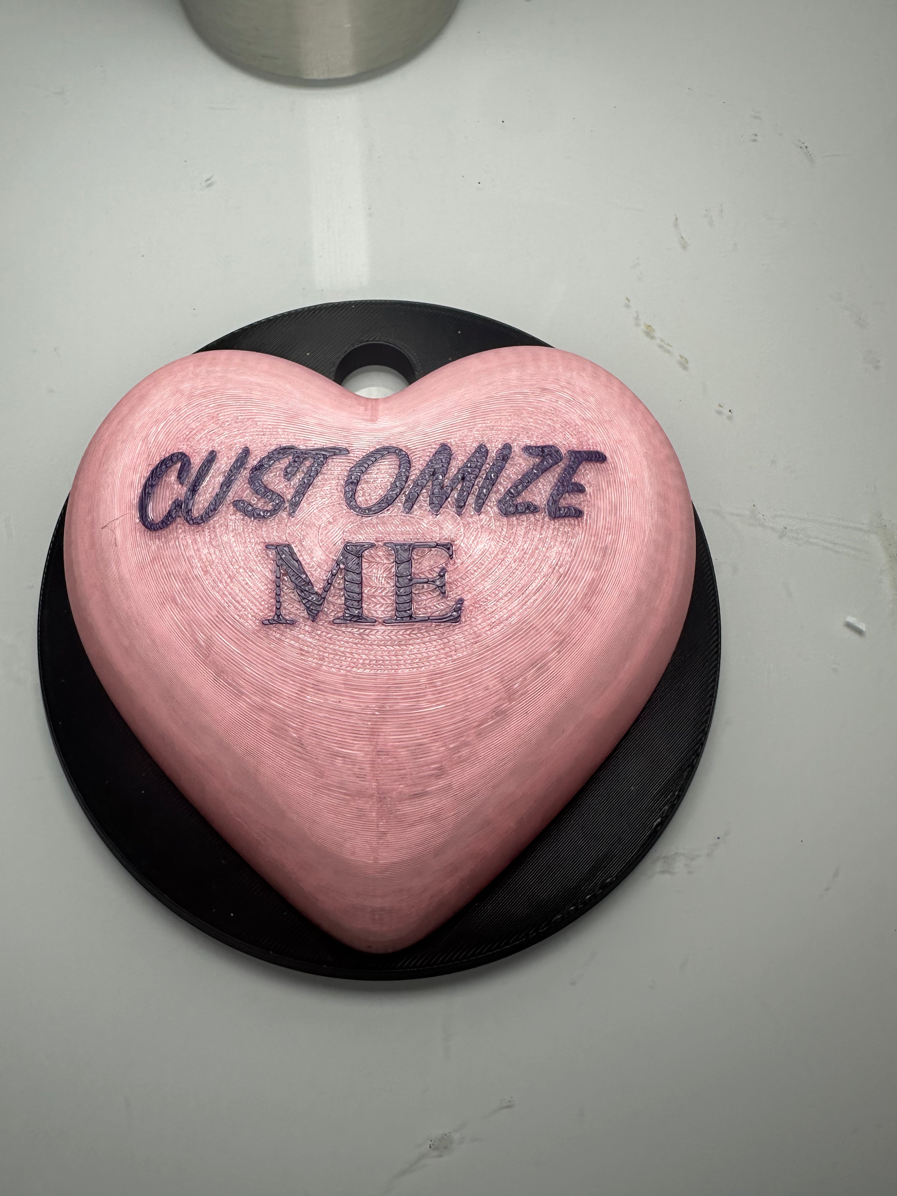 Tumbler Toppers: Valentine Puffy Hearts Light Up/Glow Customize