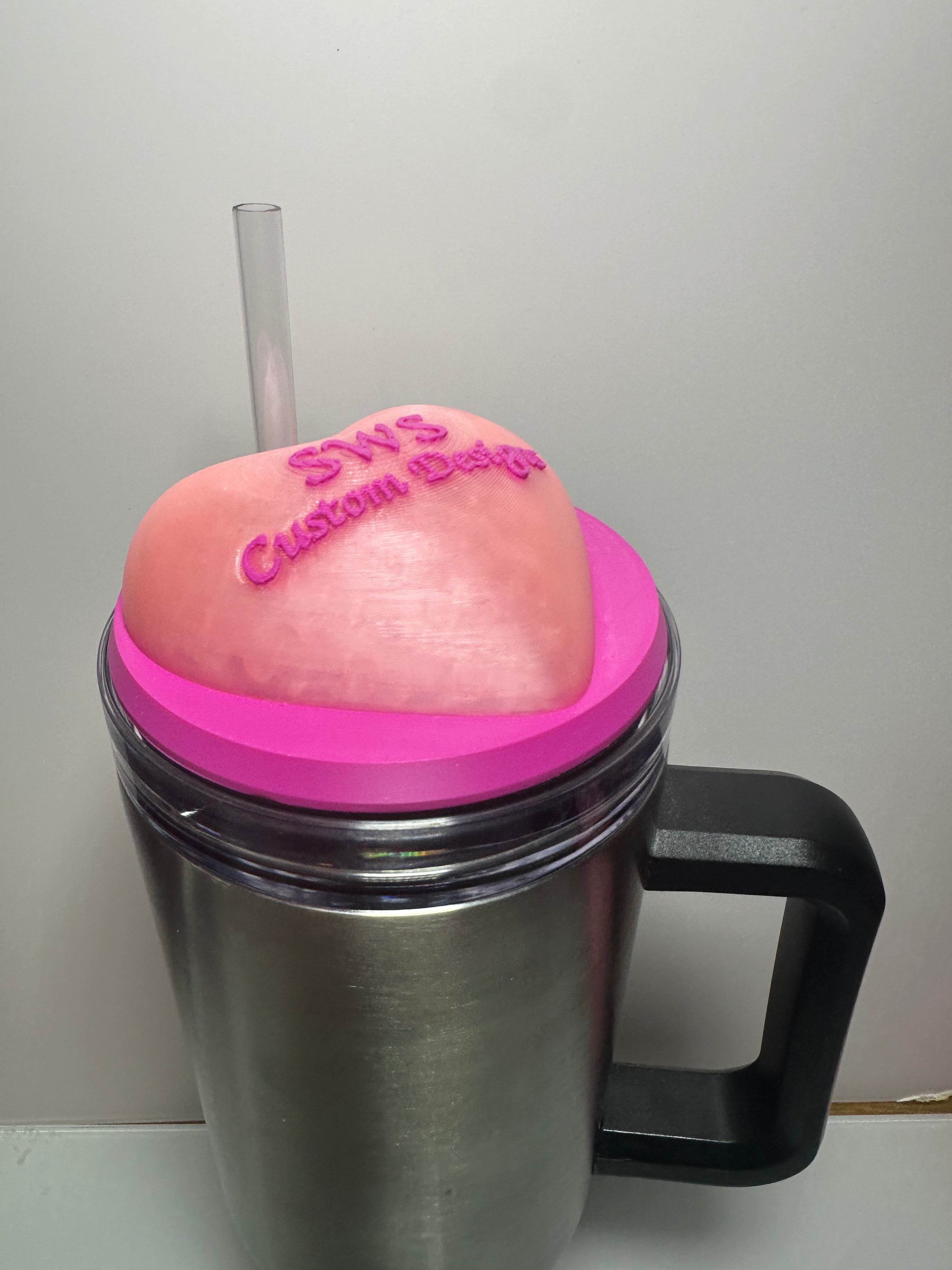 Tumbler Toppers: Valentine Puffy Hearts Light Up/Glow Customize