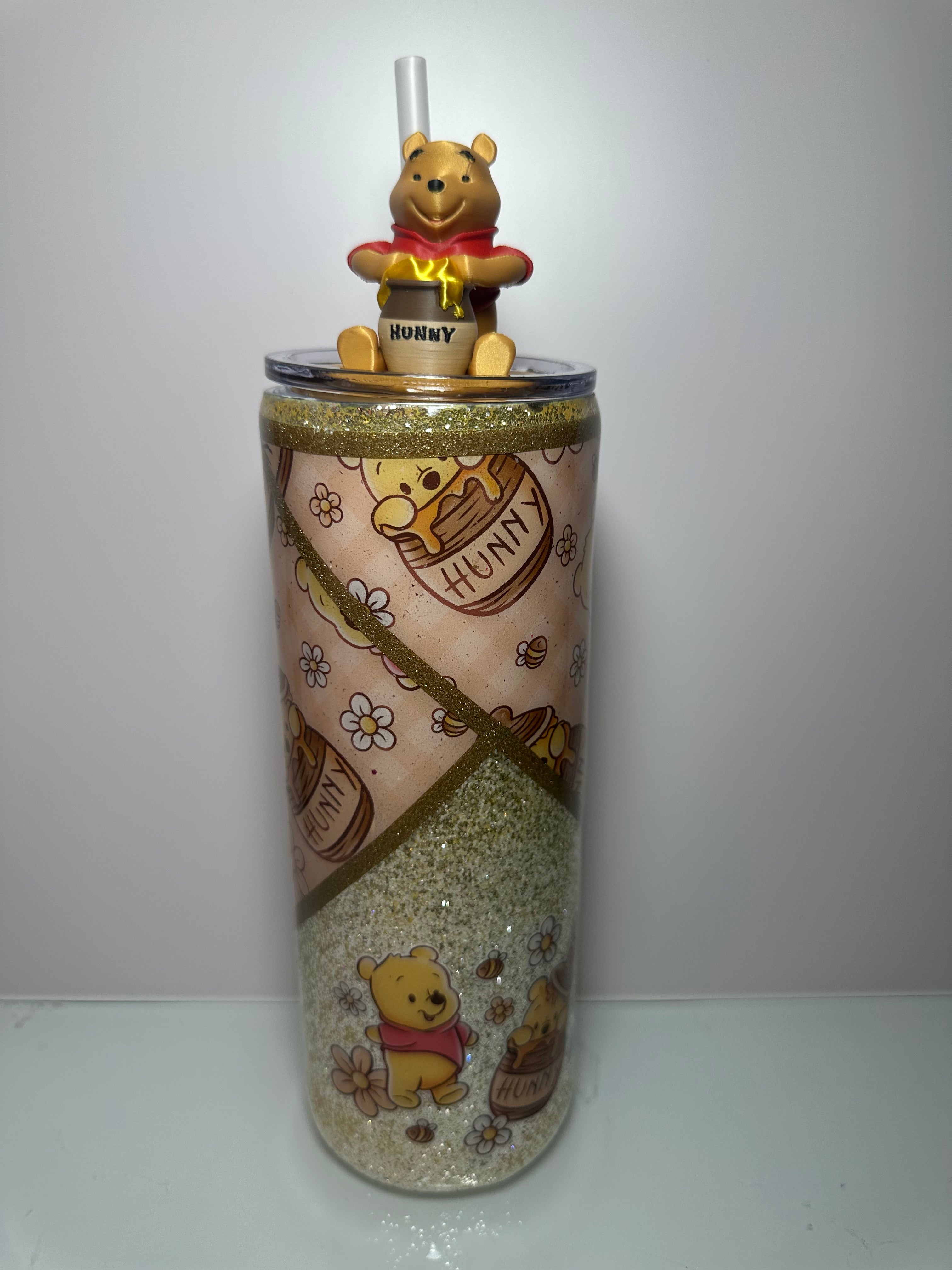 24 oz Winnie the Pooh tumbler with Tumbler Topper