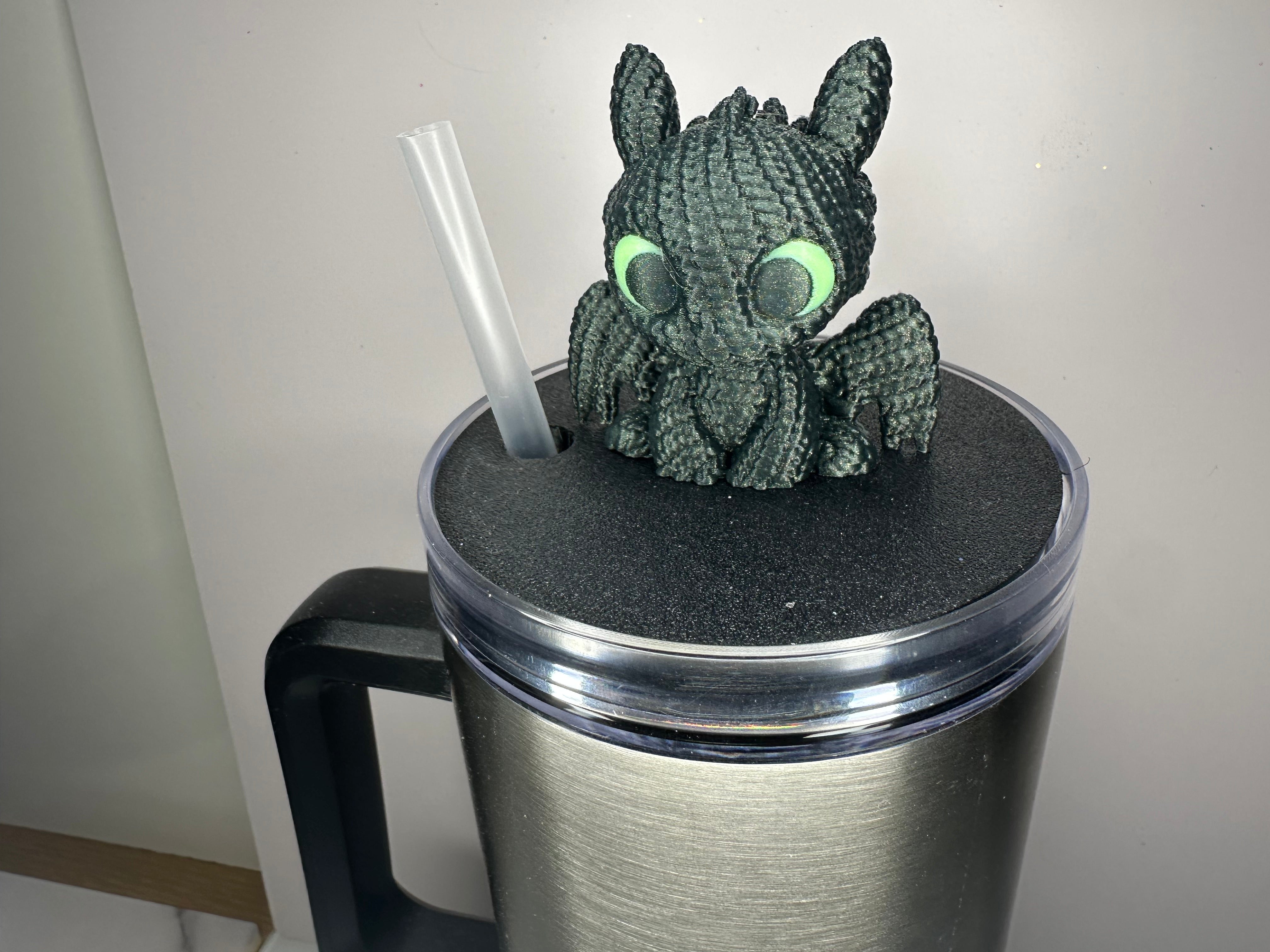 Tumbler Toppers: Crochet Dragon