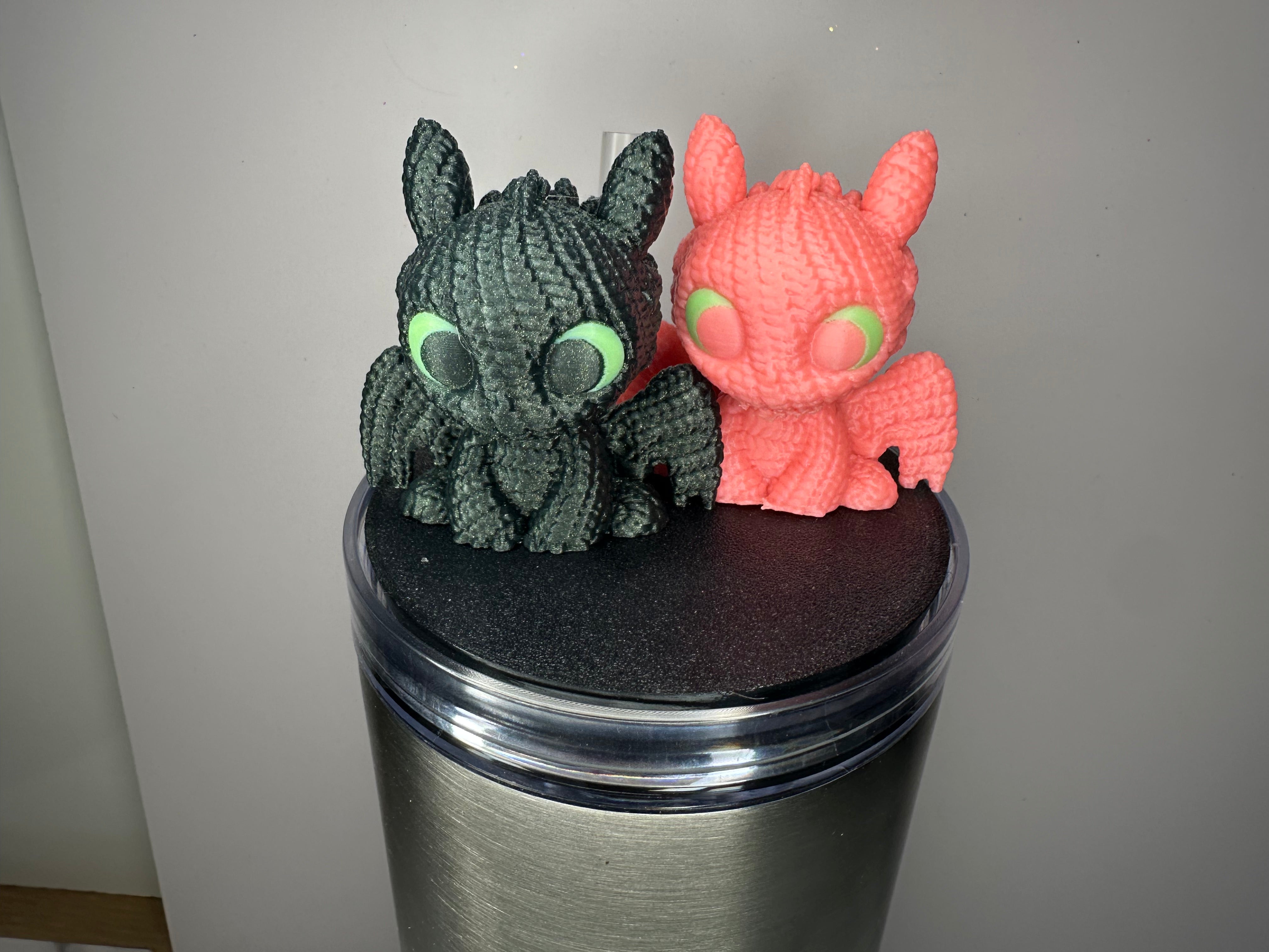Tumbler Toppers: Crochet Dragon