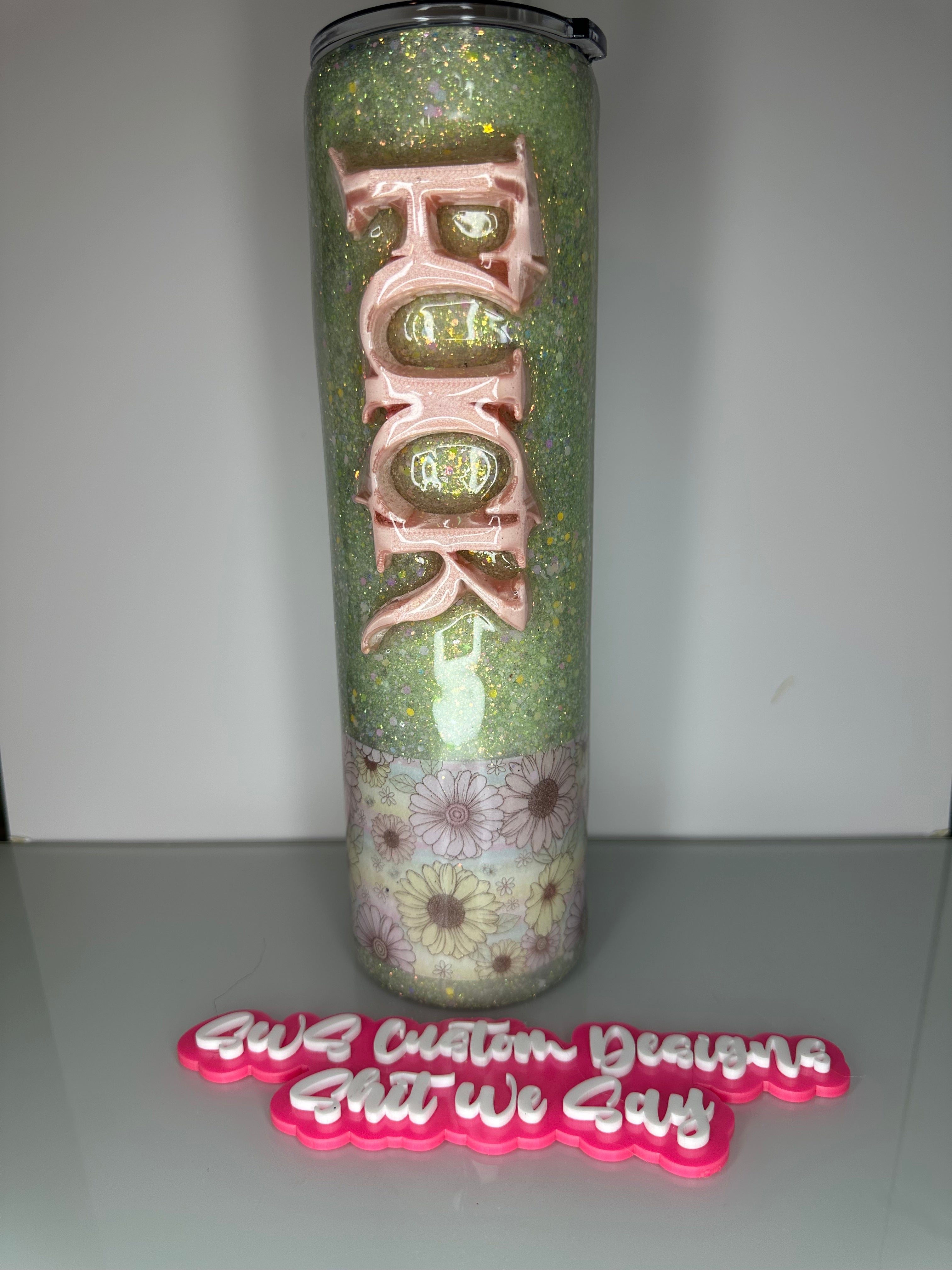 32 oz Custom Word Fuck Tumbler Glow in the Dark