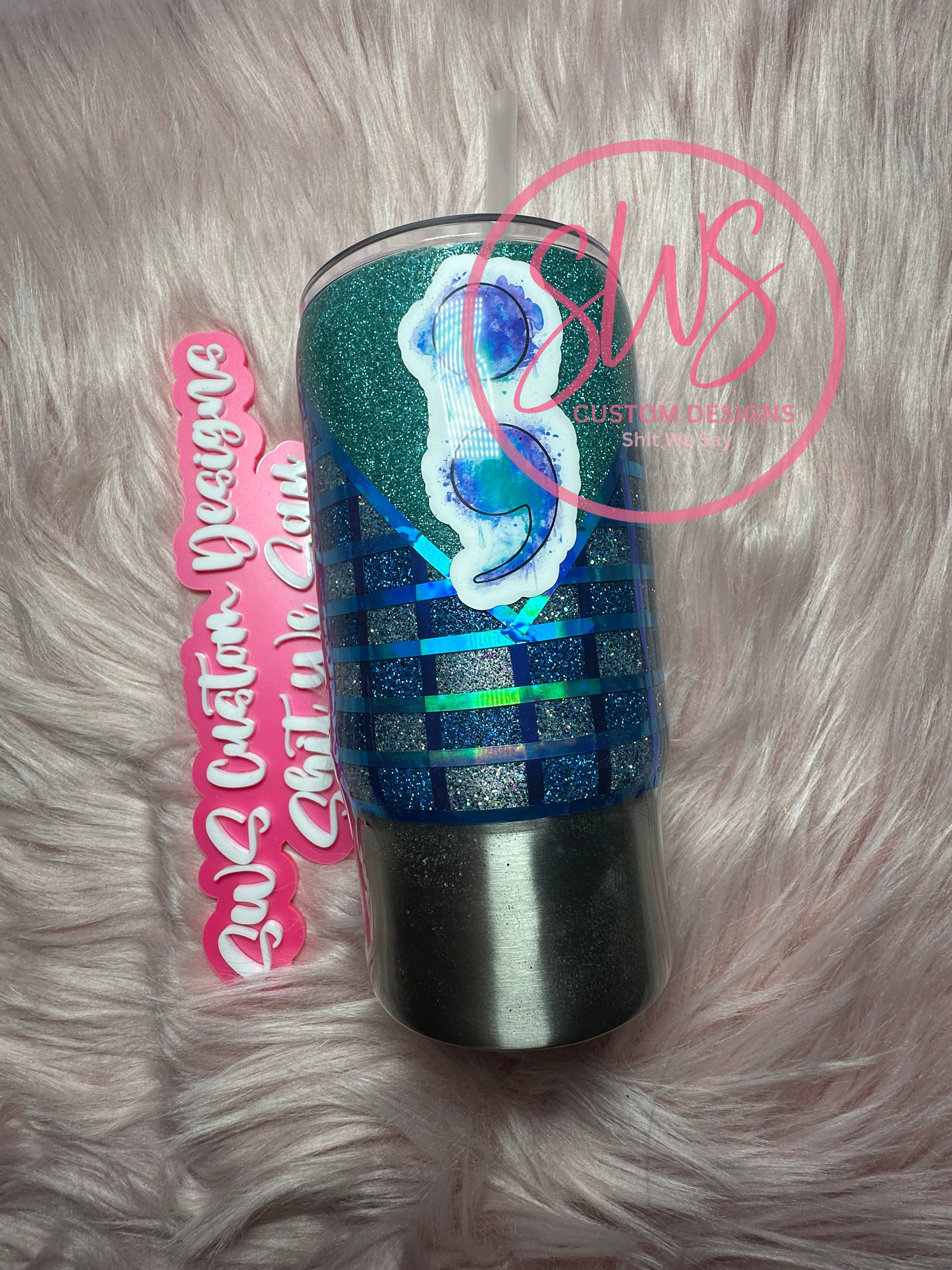 17 oz More to Your Story Tumbler ; semi colon
