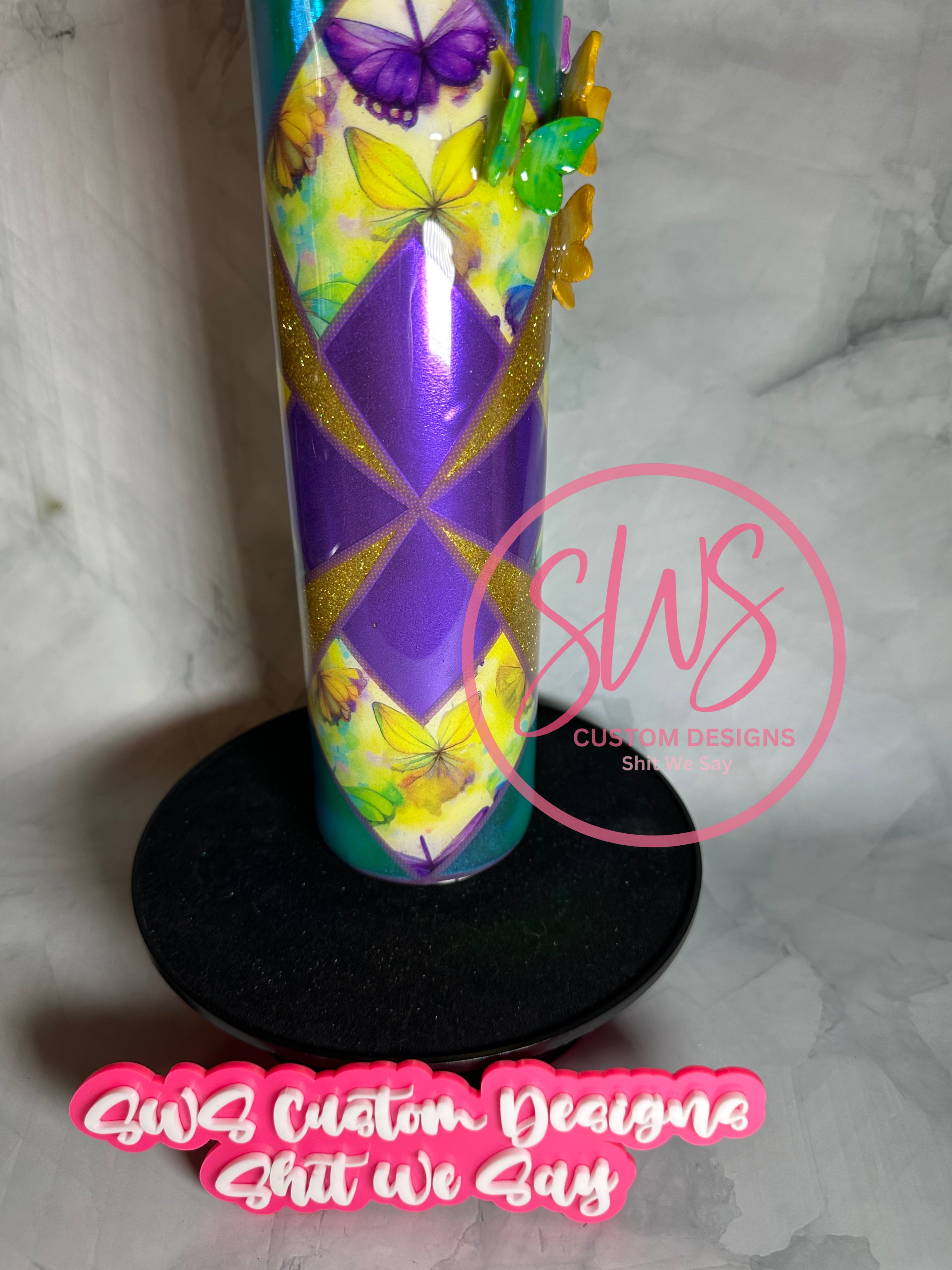 32 oz Butterfly 3D Tumbler