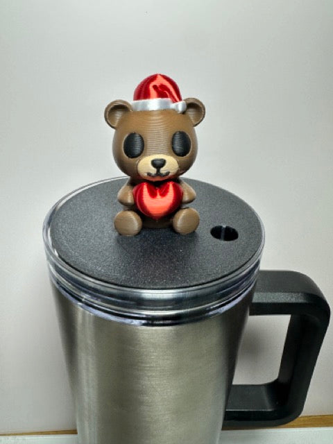 Tumbler Toppers: Christmas Teddy Bear Teddybear