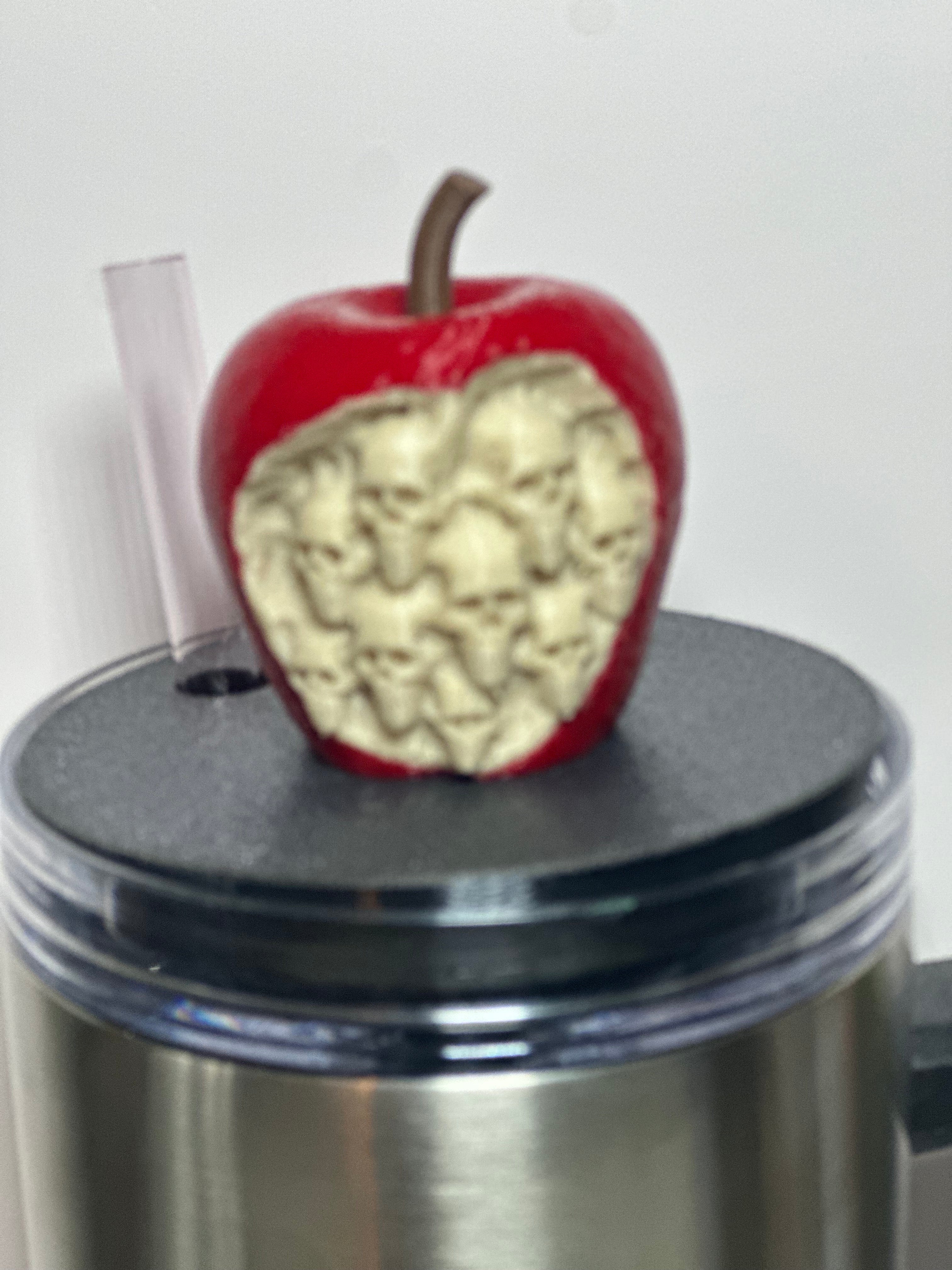 Tumbler Toppers: Rotten Apple with Skulls
