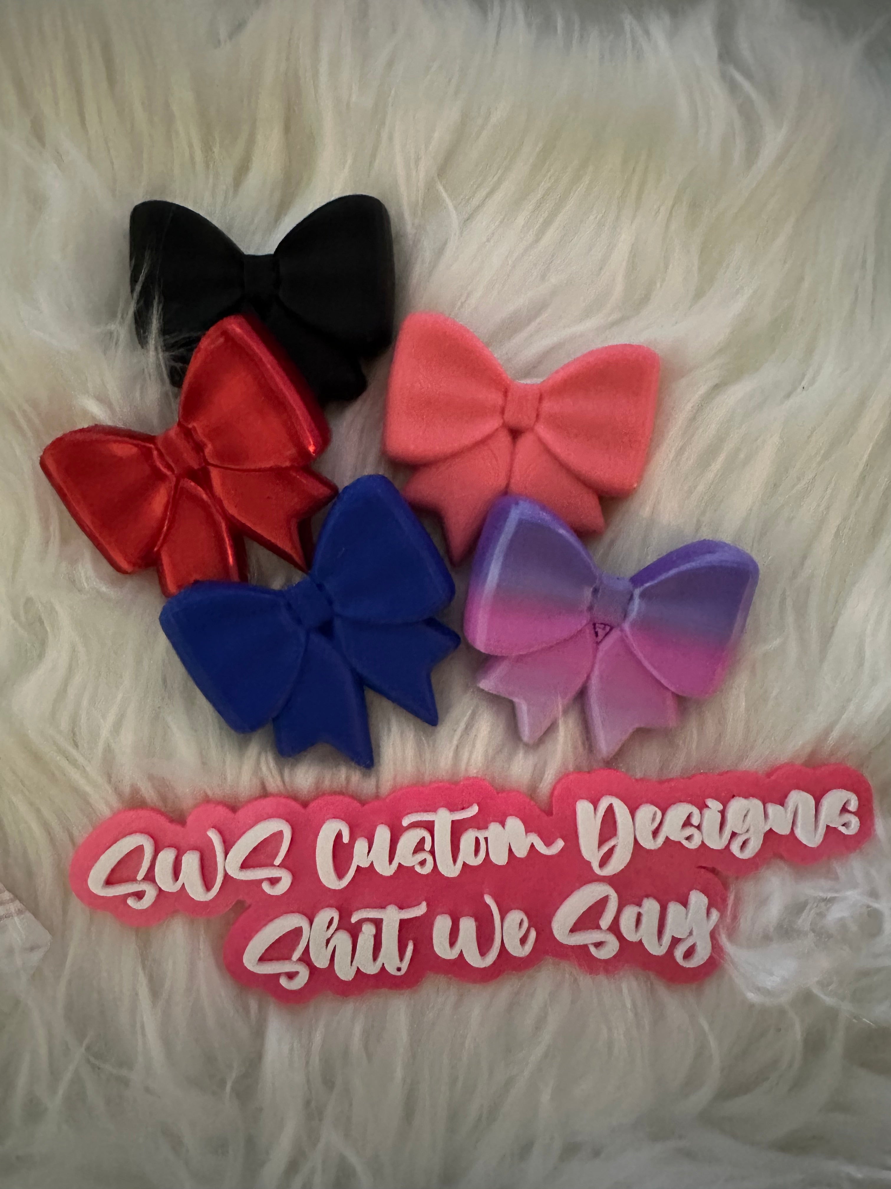 Tumbler Toppers: Garnish shield Coquette Bow for 16, 20, 24, and 32 oz Skinny/Plump tumblers