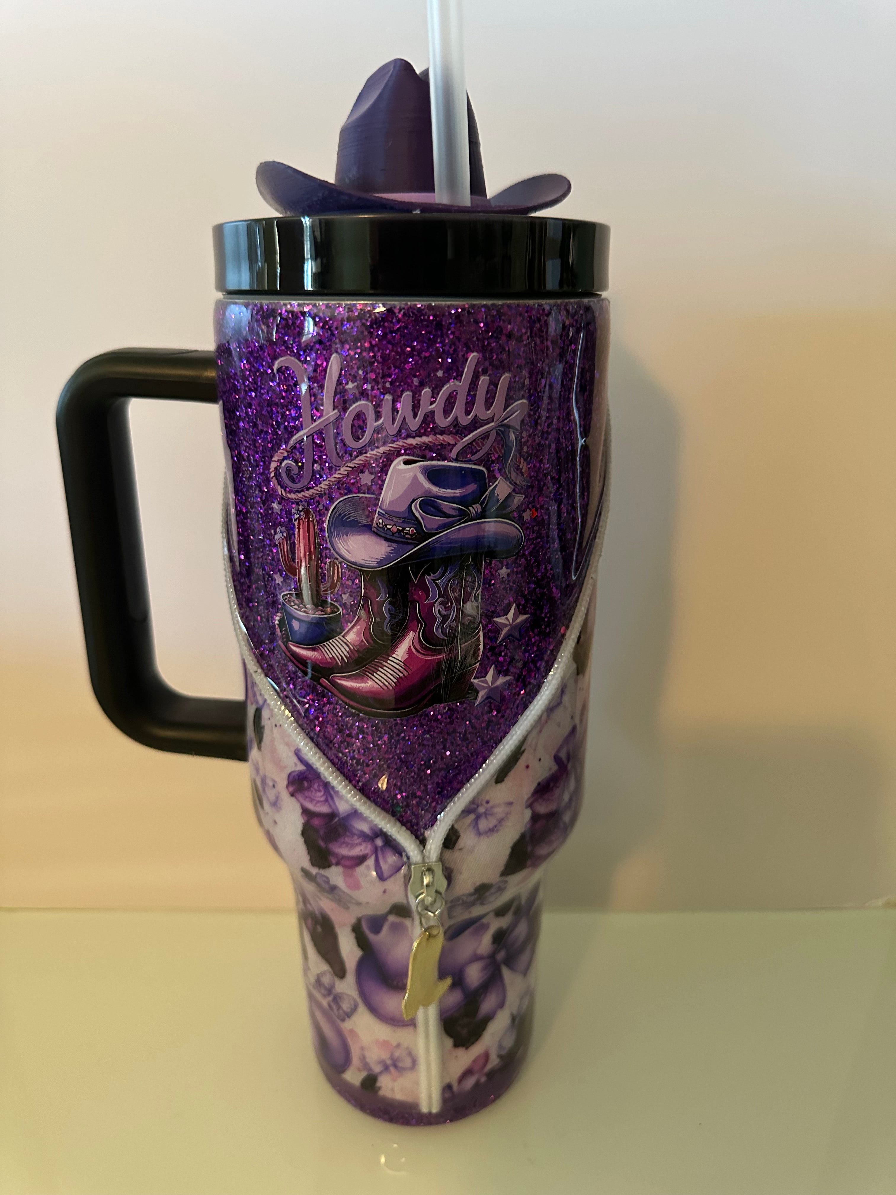 40 oz Tumbler Cowboy with Tumbler Topper Hat