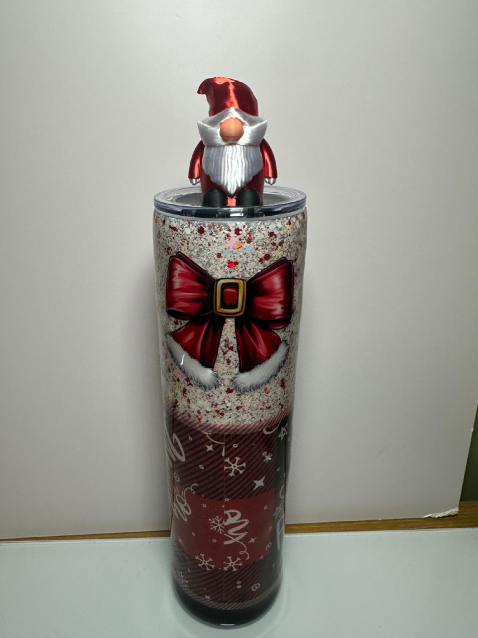 32 oz Tumbler with Tumbler Topper: Ho Fucking Ho and Santa