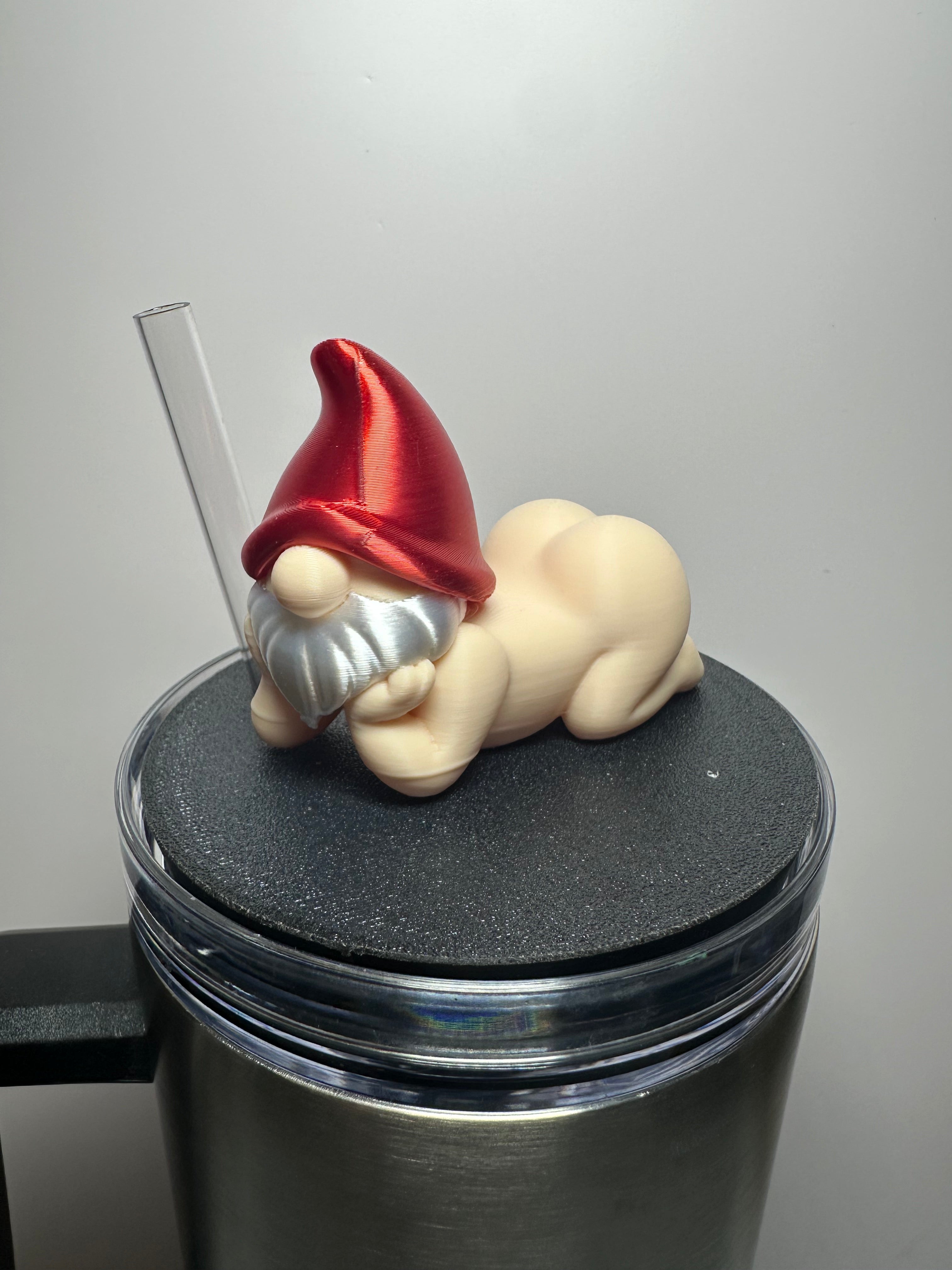Tumbler Topper: Gnaked Gnome