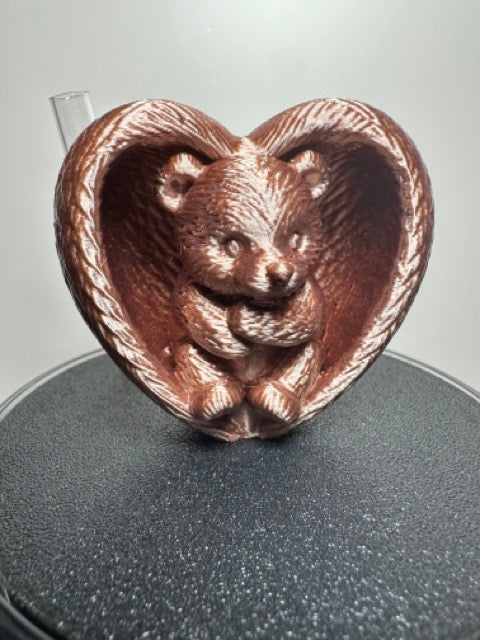 Tumbler Toppers: Bear in Heart