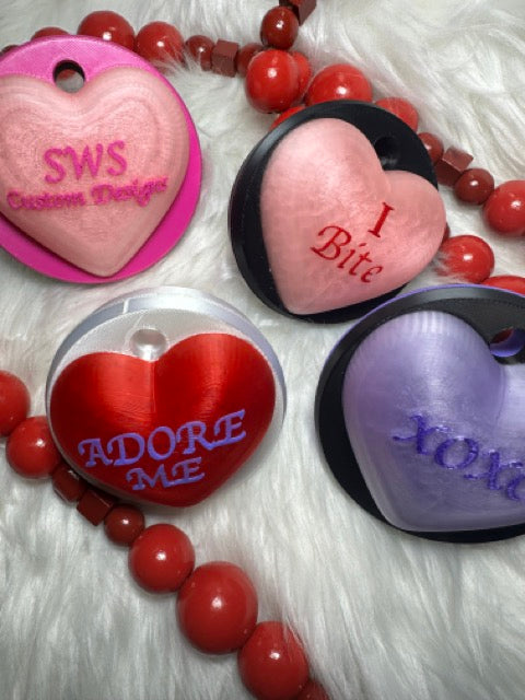 Tumbler Toppers: Valentine Puffy Hearts Light Up/Glow Customize