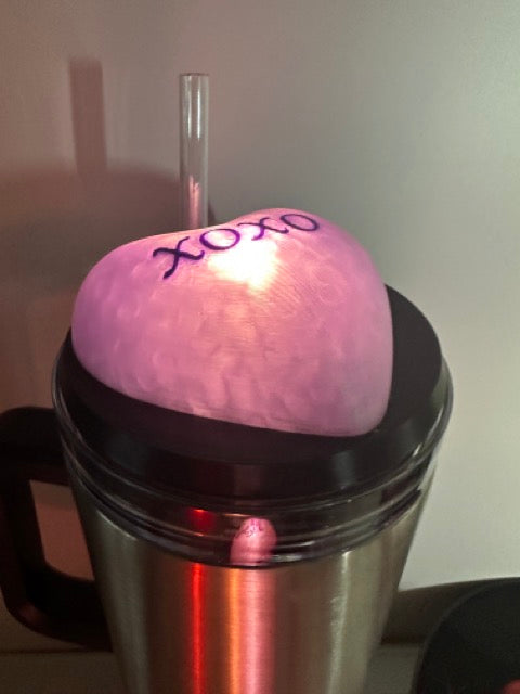 Tumbler Toppers: Valentine Puffy Hearts Light Up/Glow Customize