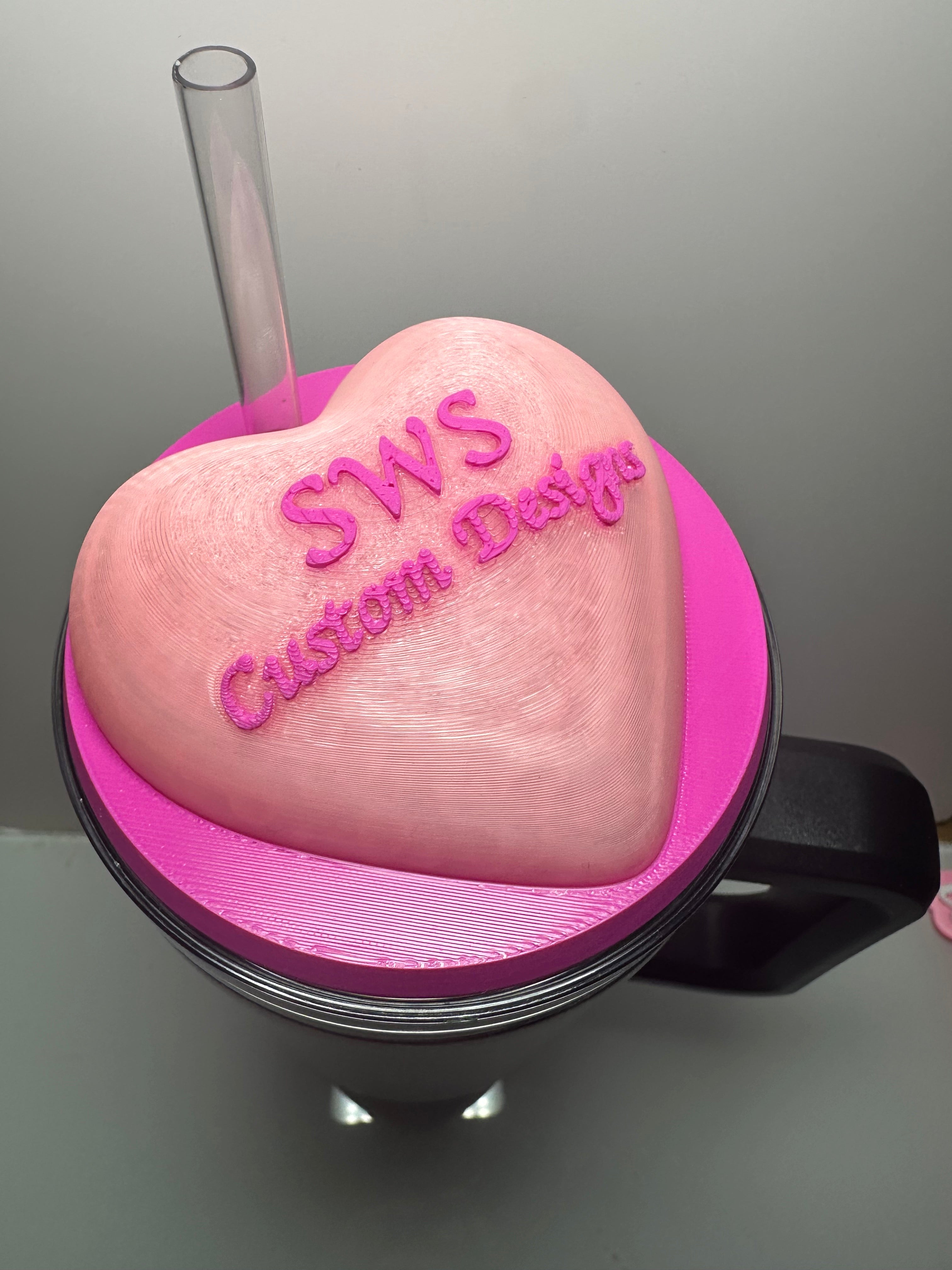 Tumbler Toppers: Valentine Puffy Hearts Light Up/Glow Customize