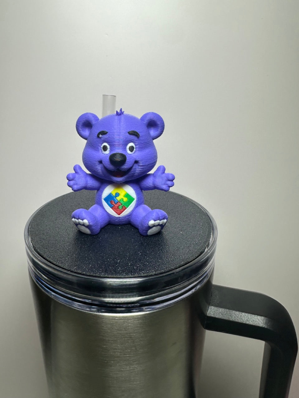 Tumbler Toppers: Autism Awareness Bear