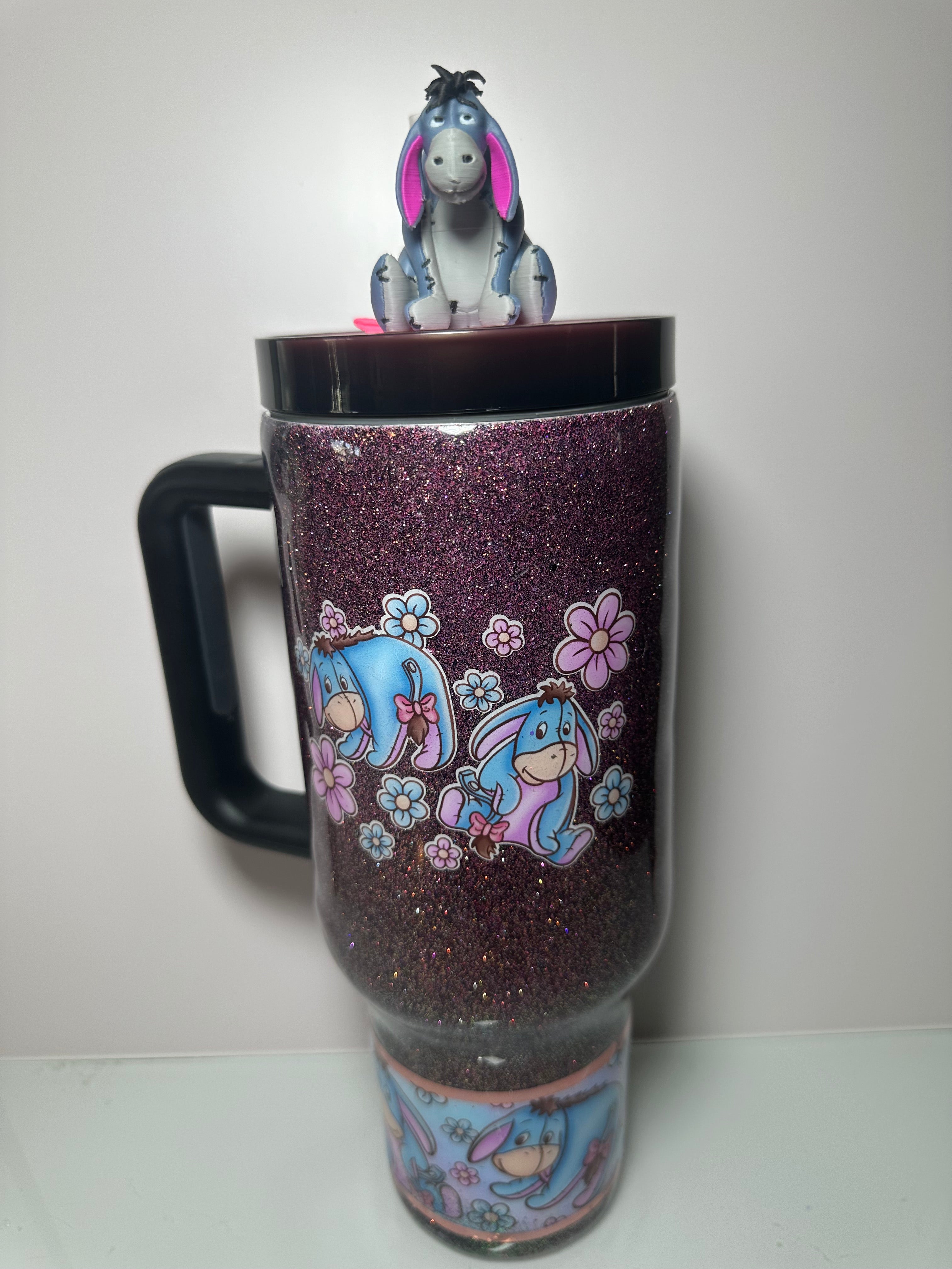 40 oz Eeyore Tumbler with Tumbler Topper