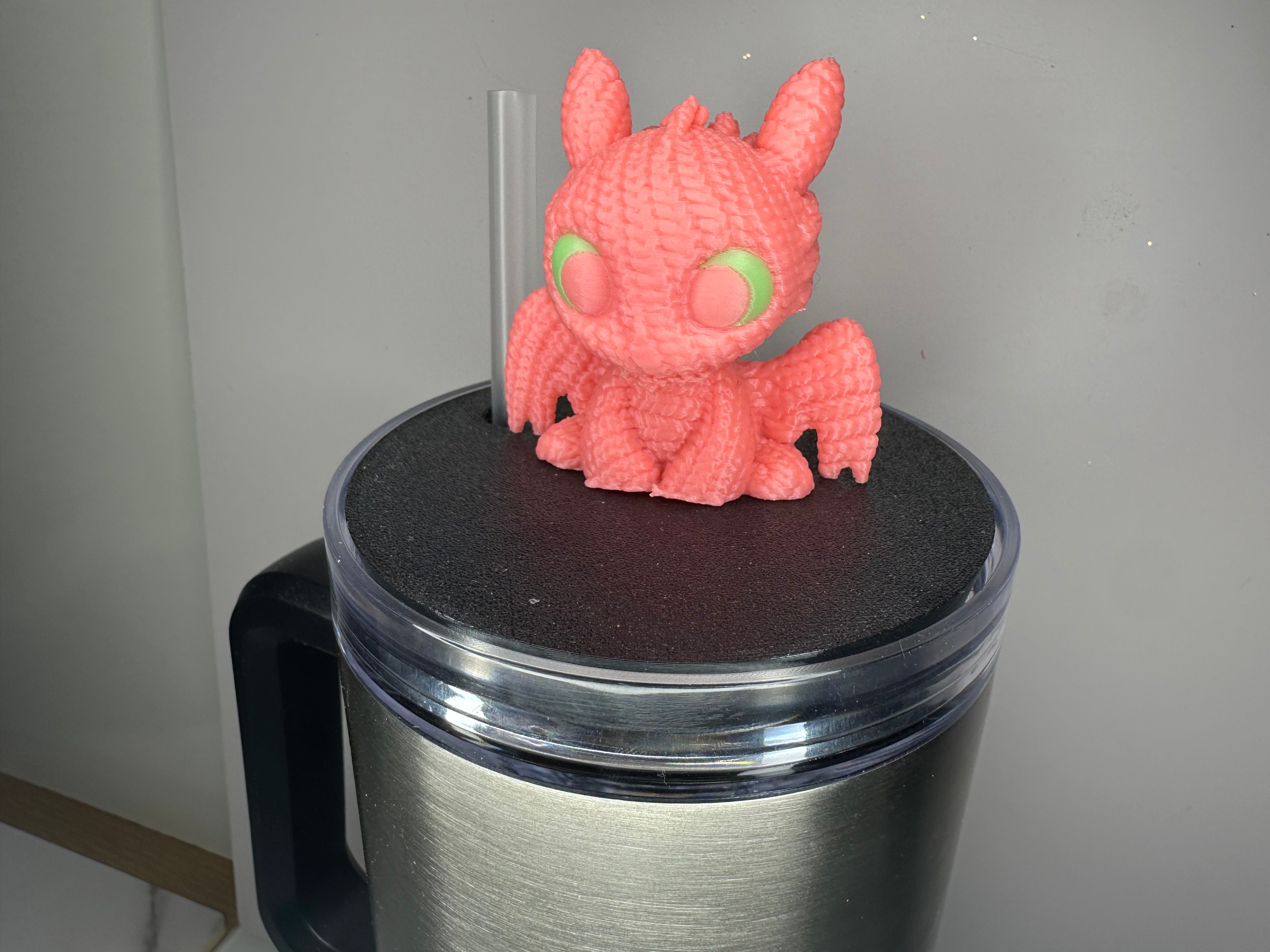 Tumbler Toppers: Crochet Dragon