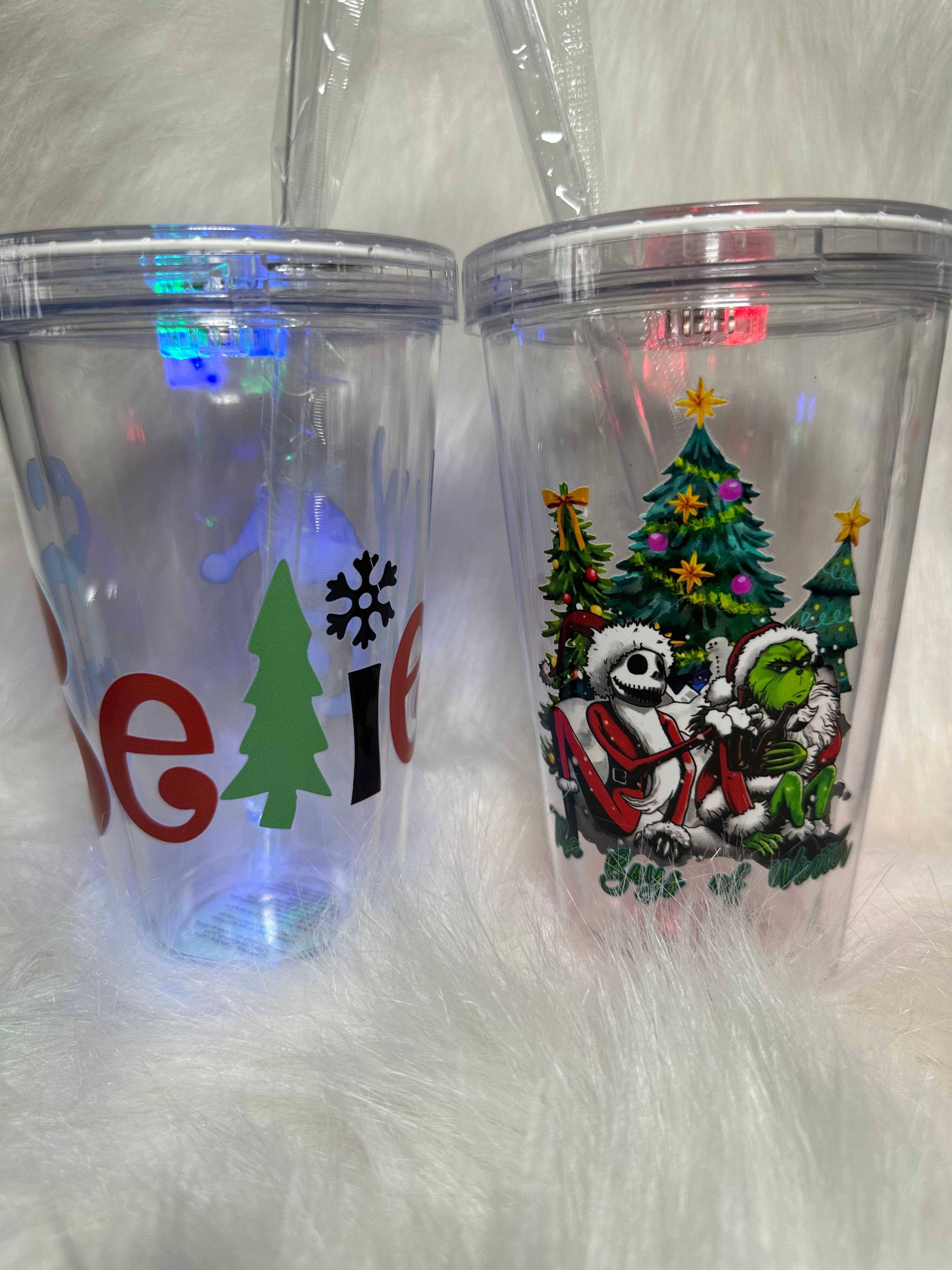 16 oz Light Up Holiday Tumblers