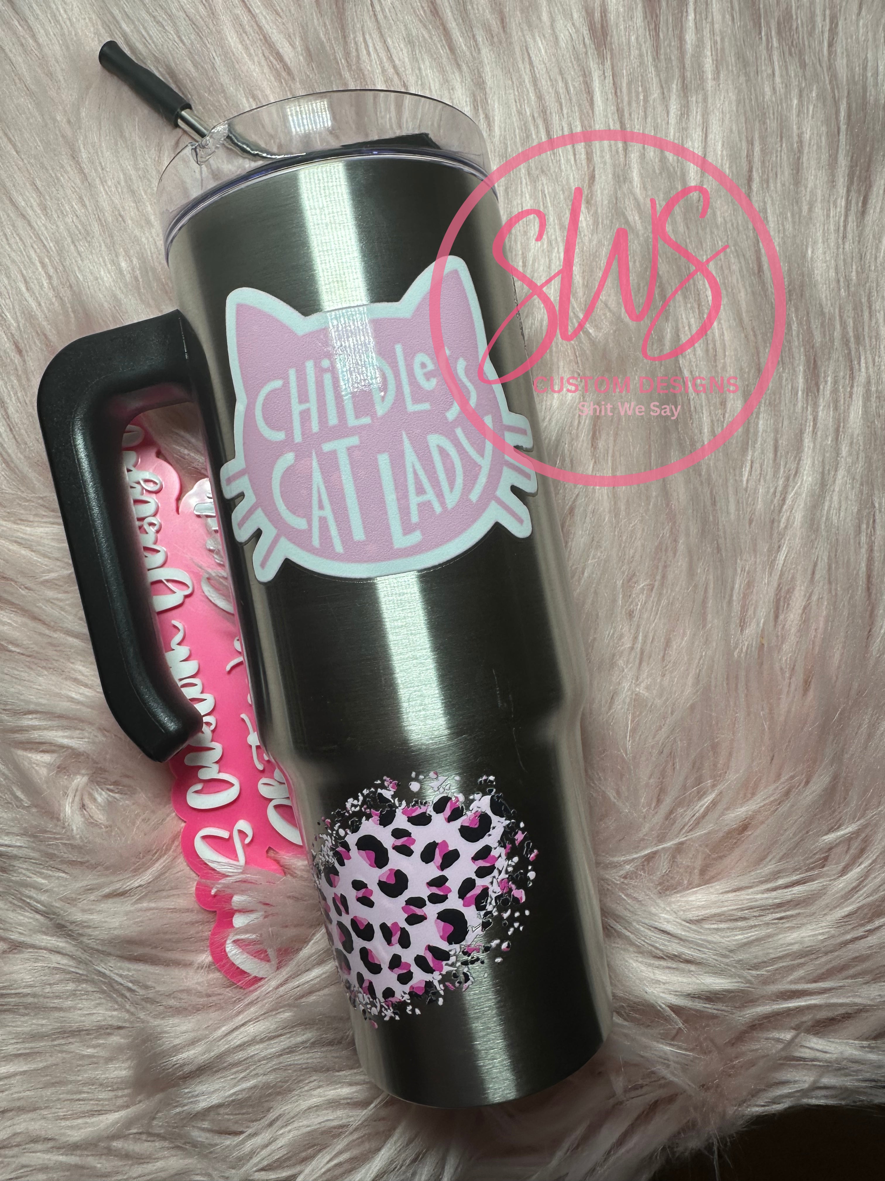 30 oz Grippy Childless Cat Lady Tumbler