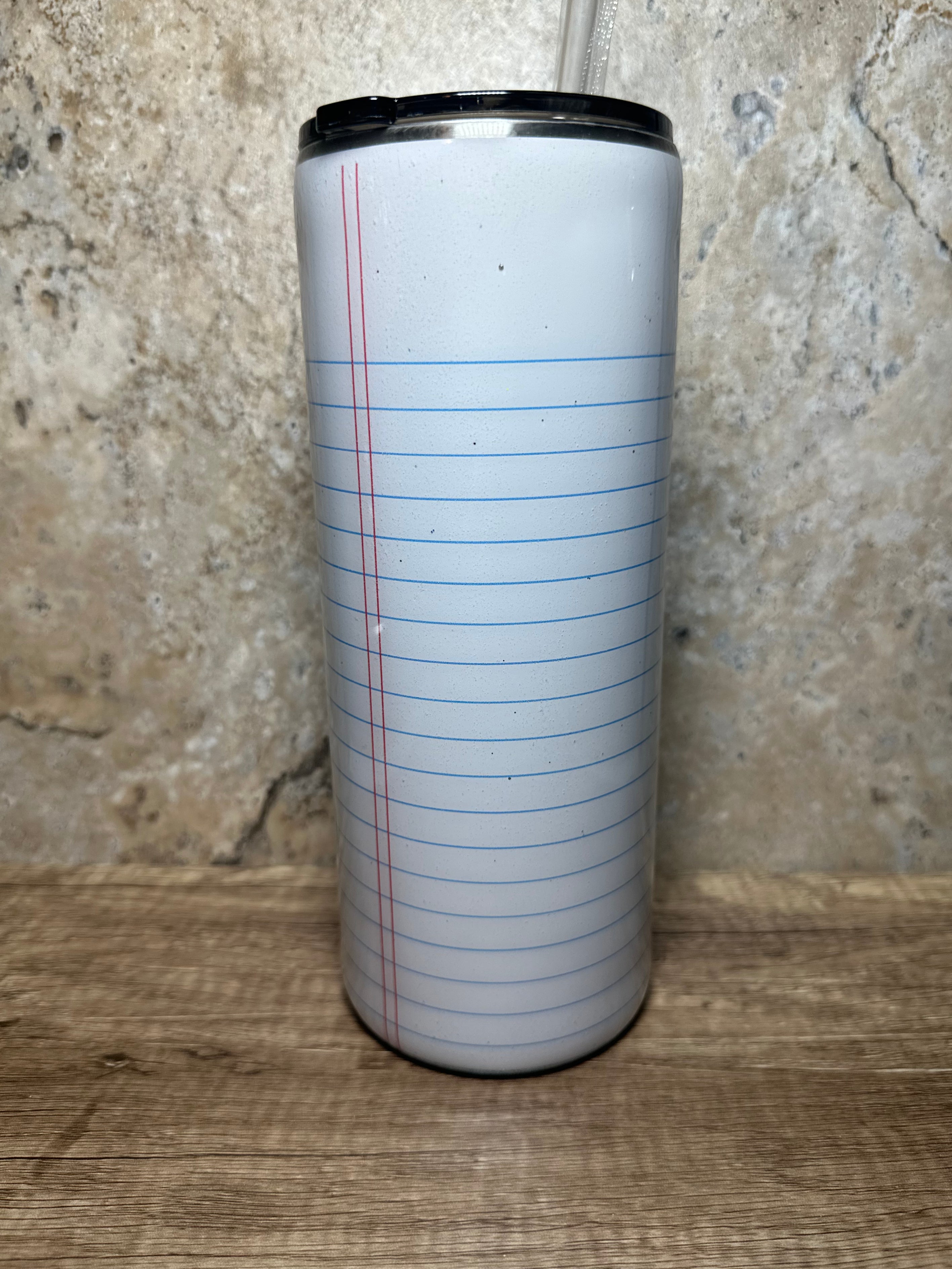 30 oz Notebook Paper Tumbler